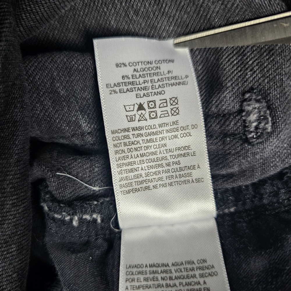 Lucky Brand Zoe Straight Jeans Womens 6/28 Black High Rise Raw Hem 7W15367 - Picture 5 of 10